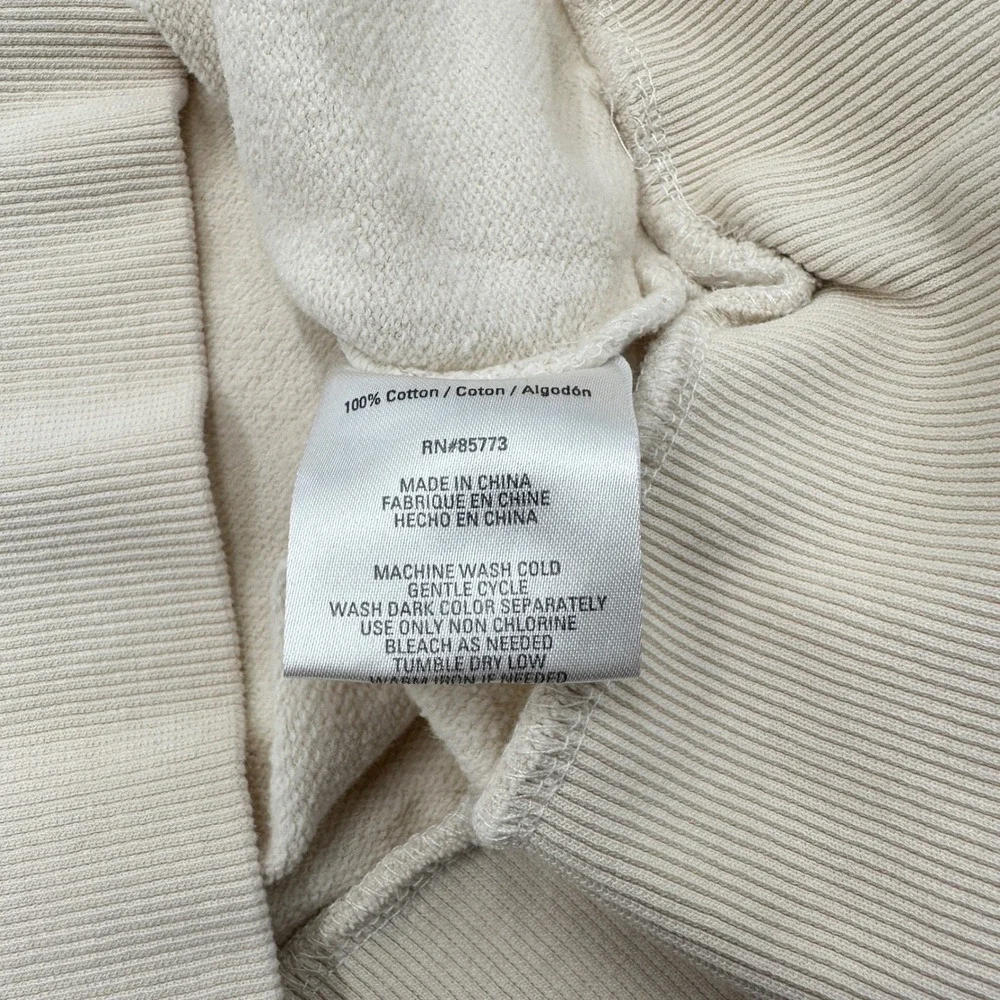 O'Neill Surf Hoodie Womens Small Cream Excellent Rainbow Graphic Beachy Retro